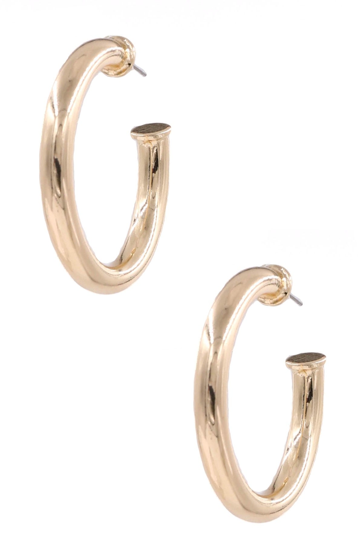 Metal Hoop Earrings *2 COLORS