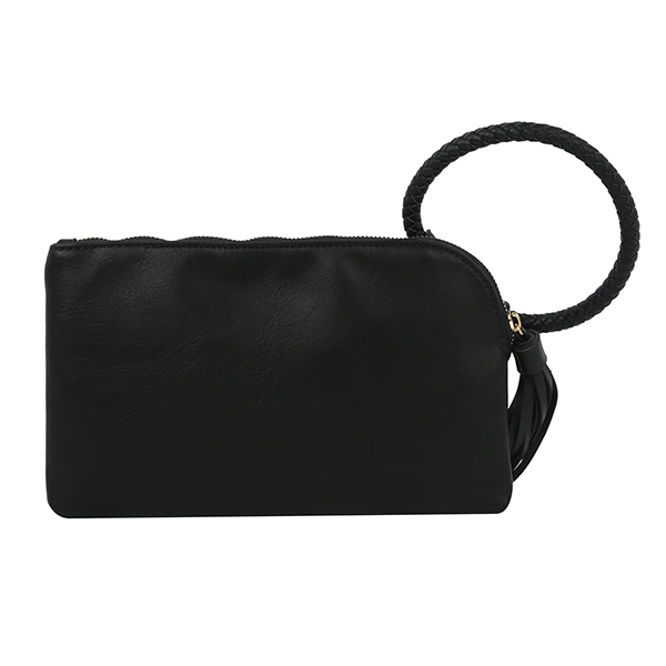 Black Hobo Wristlet Clutch