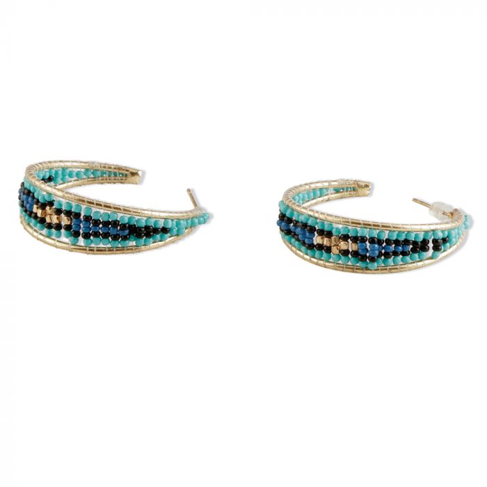 Myra Beaded Hoop Earrings