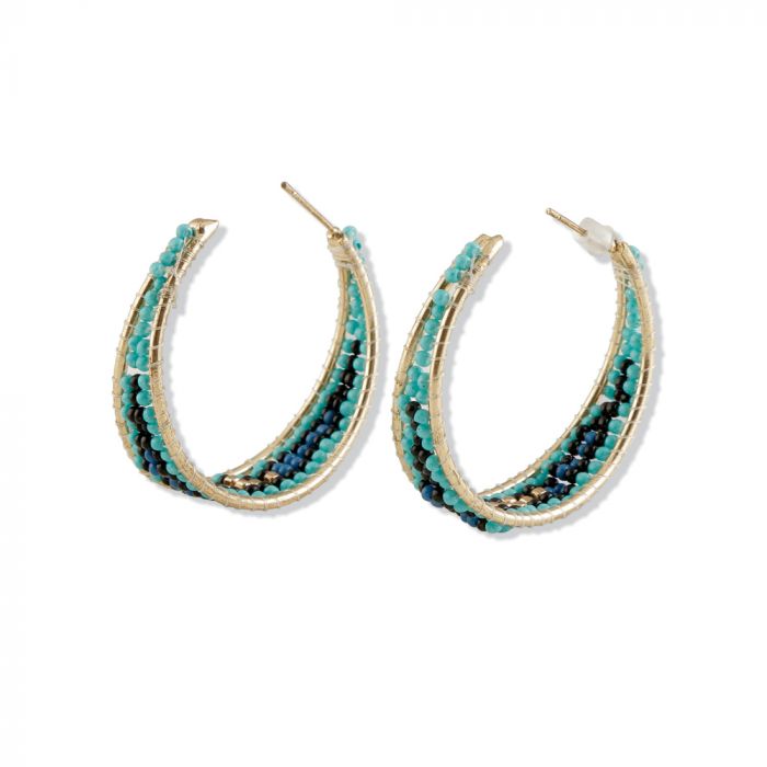 Myra Beaded Hoop Earrings